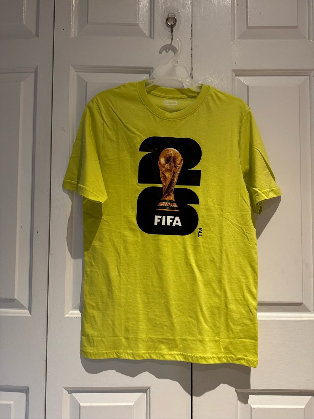 Collectors Authentic FIFA Neon Yellow World Cup Logo Tee-
